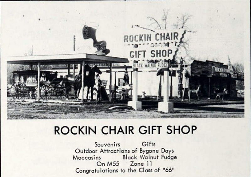Rockin Chair Gift Shop - Houghton Lake High School - Bobcat Yearbook Class Of 1966 (newer photo)